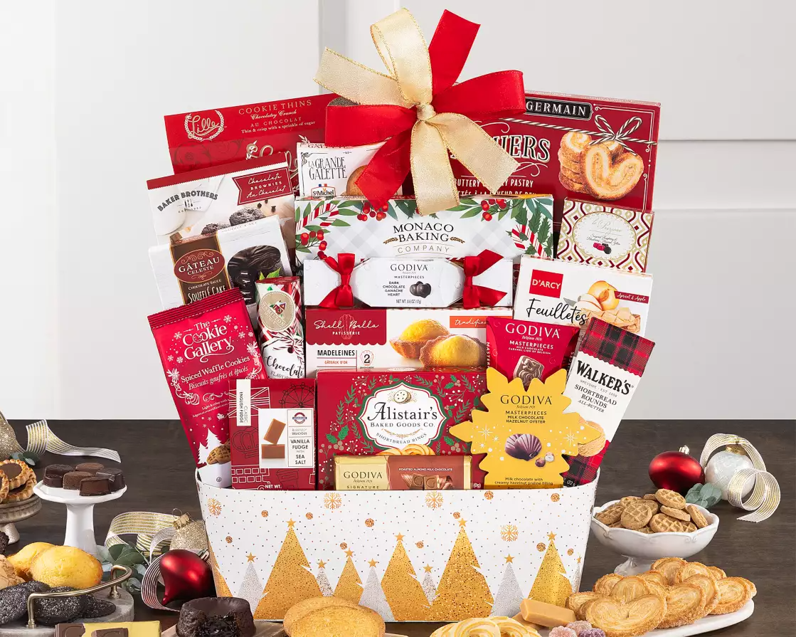 Godiva chocolate holiday basket
