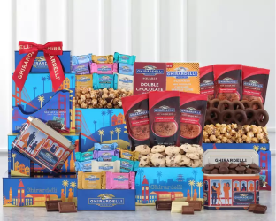 Assorted chocolate and snack boxes