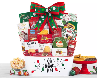 Gift basket with snacks