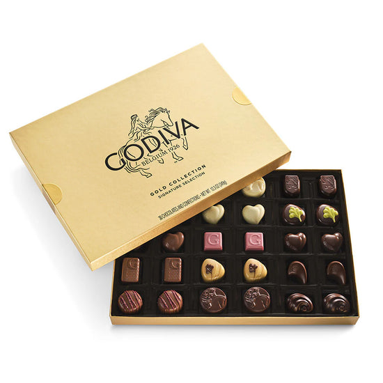 Godiva Gold Collection chocolate box with assorted chocolates  Godiva Gold Collection chocolate box with assorted chocolates