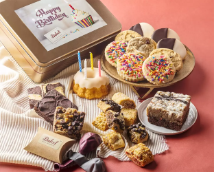Happy birthday bakery treats brownie cookies