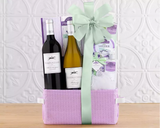 Spa Gift Assortment w/ Red & White Wine