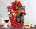 Holiday Sleigh w/Barrel Hoops Wines