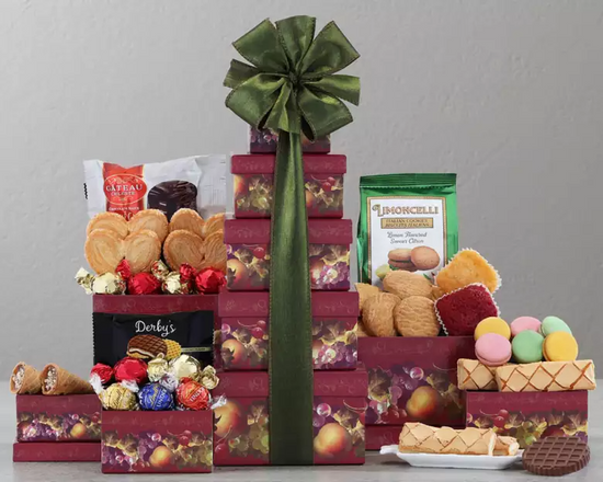Chocolate, Cake & Cookie Tower