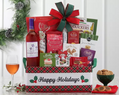 Holiday basket with snacks