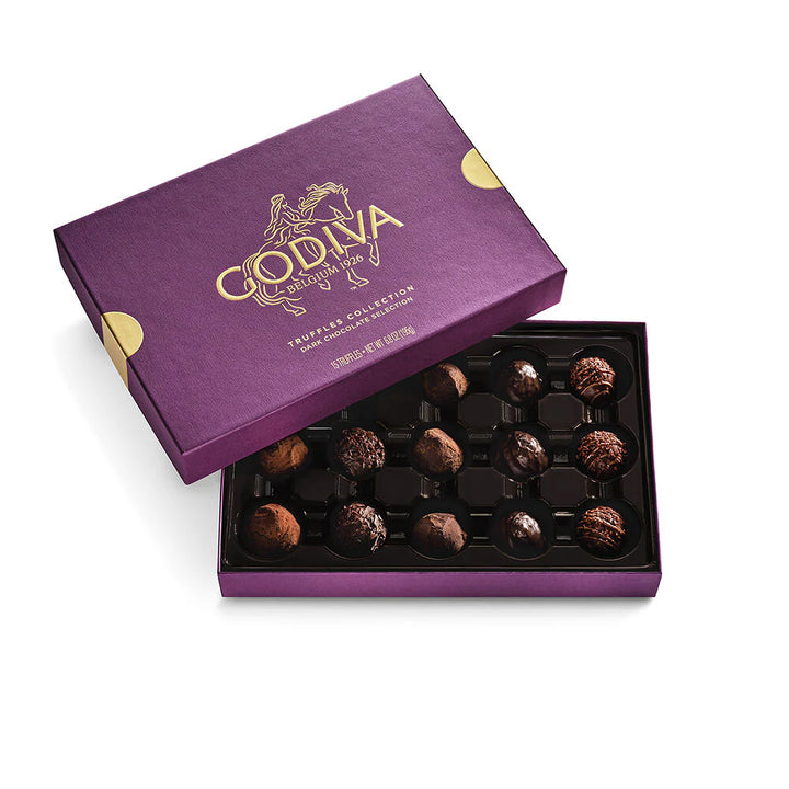 Godiva chocolate truffle box with truffles o