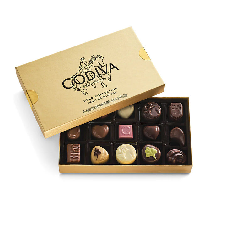 Godiva gold chocolate  box with assorted chocolates