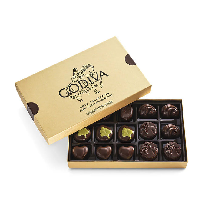Godiva chocolate box with assorted chocolates 