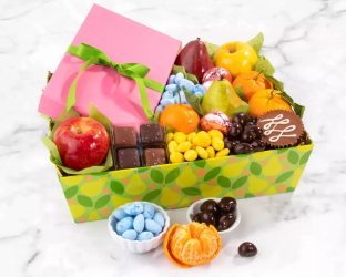 Fresh fruit nuts candy chocolate 