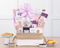 Gift basket with snacks and products for her