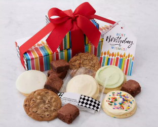 Birthday Wishes Gift Stack - Cookies and Brownies