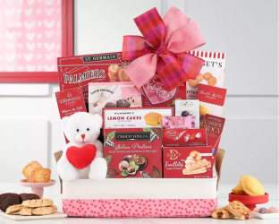 Valentine Bear & Sweets Basket