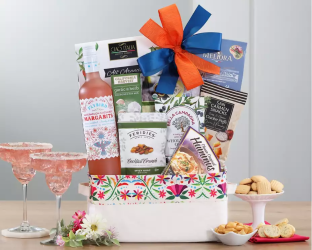 Margarita Gift basket with drinks and snacks 