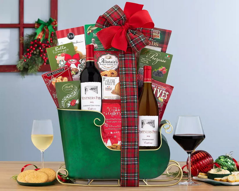 Holiday sleigh with red wine and h9,I day favourites